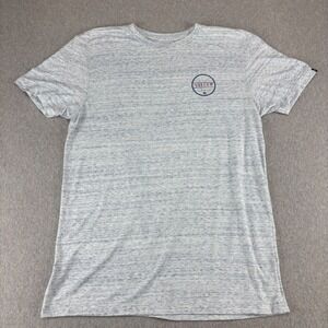 VEECE T Shirt Mens M Heather‎ Gray Short Sleeve Big Logo Graphic Modern Casual
